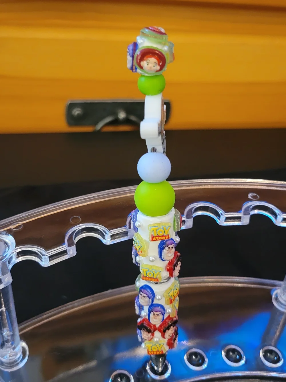 Buzz Lightyear Green Beaded Handmade Pen